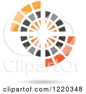 Clipart Of A Floating Black And Orange Target Icon 2 Royalty Free Vector Illustration