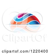 Clipart Of A Colorful Dome And Reflection 3 Royalty Free Vector Illustration