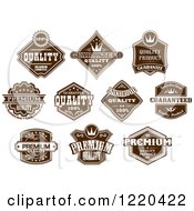 Poster, Art Print Of Retail Brown Quality Labels With Sample Text