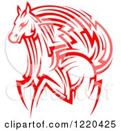 Poster, Art Print Of Red Running Tribal Horse