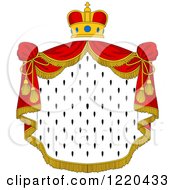 Poster, Art Print Of Crown And Royal Mantle With Red Drapes 5