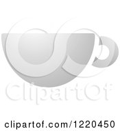 Clipart Of A Gray Coffee Cup Royalty Free Vector Illustration