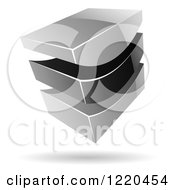 Poster, Art Print Of 3d Abstract Grayscale Logo