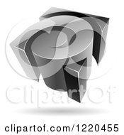 Poster, Art Print Of 3d Grayscale Spiral Logo
