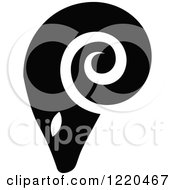 Clipart Of A Black And White Ram Royalty Free Vector Illustration