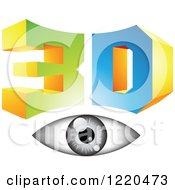 Poster, Art Print Of 3d Icon With A Grayscale Eye