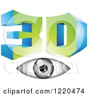 Poster, Art Print Of 3d Icon With A Grayscale Eye 2