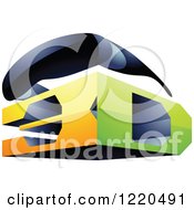 Clipart Of A 3d Icon With Glasses 4 Royalty Free Vector Illustration