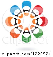 Poster, Art Print Of Colorful Abstract Circular Icon And Shadow 2