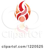 Poster, Art Print Of Red And Orange Abstract Flames