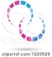 Poster, Art Print Of Floating Blue And Purple Rings Icon