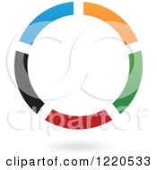 Poster, Art Print Of Colorful Abstract Circular Icon And Shadow