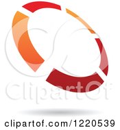 Clipart Of A Red And Orange Ring Icon Royalty Free Vector Illustration