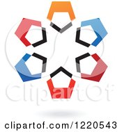 Poster, Art Print Of Colorful Abstract Circular Icon And Shadow 7