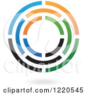 Poster, Art Print Of Colorful Abstract Circular Icon And Shadow 3