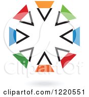Poster, Art Print Of Colorful Abstract Circular Icon And Shadow 4
