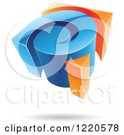 Poster, Art Print Of 3d Orange And Blue Spiral Logo