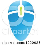 Clipart Of A Green And Blue Computer Mouse Royalty Free Vector Illustration by cidepix