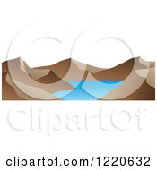 Clipart Of A Mountainous Lake Royalty Free Vector Illustration by cidepix