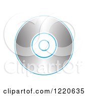 Clipart Of A Shiny Cd Or Dvd Royalty Free Vector Illustration by cidepix