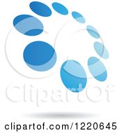 Clipart Of A Floating Blue Circle Of Dots Royalty Free Vector Illustration