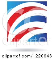 Poster, Art Print Of Floating Abstract Red And Blue Icon