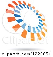 Poster, Art Print Of Floating Blue And Orange Circle Icon 2