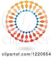 Clipart Of A Floating Blue And Orange Circle Icon Royalty Free Vector Illustration