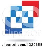 Poster, Art Print Of Floating Abstract Red And Blue Icon 2