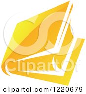 Clipart Of A Yellow Book Royalty Free Vector Illustration