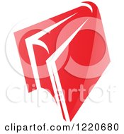 Clipart Of A Red Book Royalty Free Vector Illustration