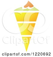 Clipart Of A Waffle Ice Cream Cornet Royalty Free Vector Illustration by cidepix