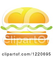 Clipart Of A Hamburger Royalty Free Vector Illustration by cidepix