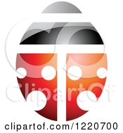 Clipart Of A Reflective Ladybug Royalty Free Vector Illustration