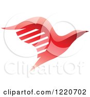 Clipart Of A Red Eagle Flying Royalty Free Vector Illustration by cidepix