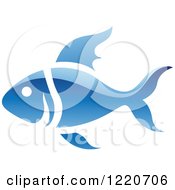 Poster, Art Print Of Reflective Blue Fish