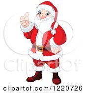 Poster, Art Print Of Santa Holding A Thumb Up For Christmas