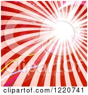 Poster, Art Print Of Retro Red Rays With Light Flares