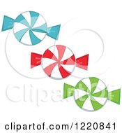 Clipart Of Hard Christmas Candies Royalty Free Vector Illustration