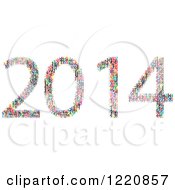 Poster, Art Print Of Colorful Numbers Forming New Year 2014