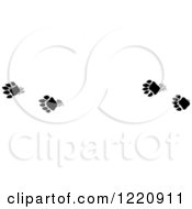 Clipart Of Black And White Fisher Tracks Royalty Free Vector Illustration by Picsburg