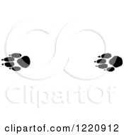 Clipart Of Black And White Prairie Wolf Tracks Royalty Free Vector Illustration by Picsburg