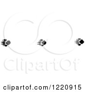 Clipart Of Black And White Gray Fox Tracks Royalty Free Vector Illustration by Picsburg