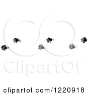 Clipart Of Black And White Marten Tracks Royalty Free Vector Illustration by Picsburg