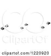 Clipart Of Black And White Mink Tracks Royalty Free Vector Illustration by Picsburg