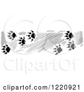 Clipart Of Black And White Otter Tracks Royalty Free Vector Illustration by Picsburg