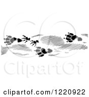 Clipart Of Black And White Beaver Tracks Royalty Free Vector Illustration by Picsburg