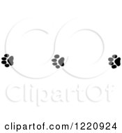 Clipart Of Black And White Wildcat Tracks Royalty Free Vector Illustration