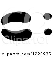 Clipart Of Black And White A Black And White Caribou Track Royalty Free Vector Illustration by Picsburg