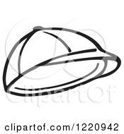 Clipart Of A Black And White Hat Royalty Free Vector Illustration